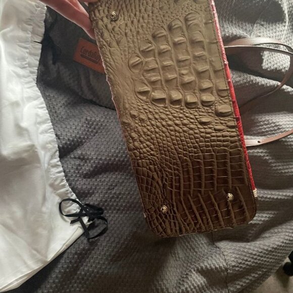 BRAHMIN CROC EMBOSSED MELBOURNE LEATHER MED./LARGE SATCHEL TOTE NWT & REGISTRAT - Picture 7 of 16